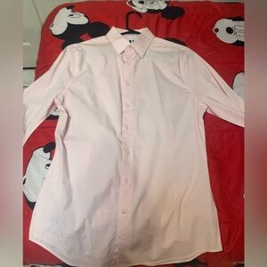 Express 1MX Extra Slim Fit Light pink shirt